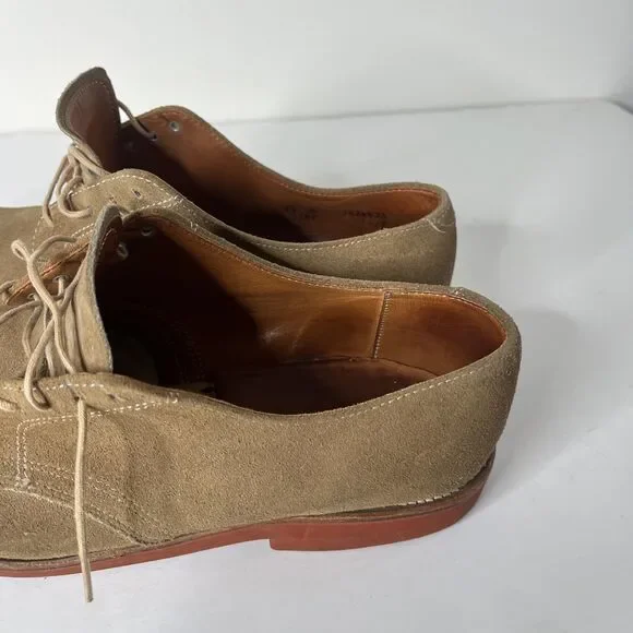 BROOKS BROTHERS Solid Beige Suede Mens Size 11 Dress Shoes